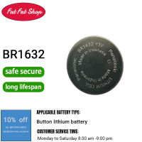 BR1632พานาโซนิกซีปุ่มแบตเตอรี่ลิเธียม3V ที่ไม่มีฐานเชื่อมสำหรับแรงดันลมยางฉนวนกันความร้อนสูง2023High-Quality ° 125♟☎