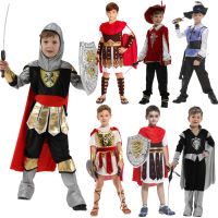 Umorden เด็กเด็กโบราณโรมันกรีซกรีกนักรบทหาร G Ladiator ยุคอัศวินเครื่องแต่งกายสำหรับเด็กเด็กฮาโลวีนปาร์ตี้