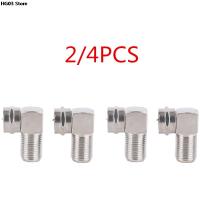 2/4pcs 90 Degree TV Aerial Antenna Plug Connector Right Angle Adapter Plug To Socket Coax Cable F-Type Male to FemaleWires Leads Adapters