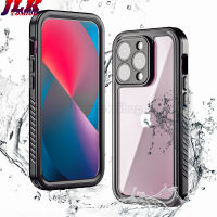 [JLK] เคสโทรศัพท์มือถือใสกันน้ําสําหรับ IP68 Waterproof Underwater Diving Swimming Phone Case for iPhone 14/13/12/11 Pro Max Mini XS XR X 14Plus Cover Surfing/Seaside/Snorkeling/Diving