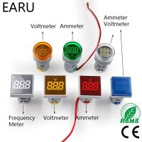 0-100a ไฟฟ้ากระแสสลับ22มม. ดิจิทัลโวลต์มิเตอร์20-75Hz แอมมิเตอร์กระแสแอมป์เฮิรตซ์มิเตอร์วัดกระแสไฟไฟ Led แสดงสถานะแสงนำทาง