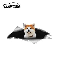 【On Sale】 Jump Time X 6Cm Akita Inu สติกเกอร์ติดรถยนต์รูปสุนัข Hiasan Mobil 3มิติรูปลอกโลหะฉีกขาดสติกเกอร์สะท้อนแสงแต่งรถกันน้ำได้