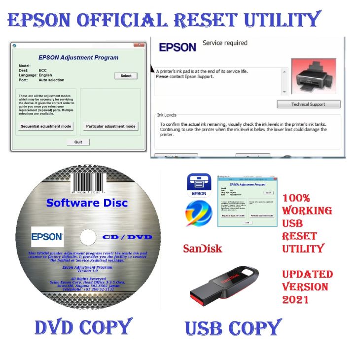 Epson L3110 Adjustment Program Resetter Tool Usbdvd Unlimited Use Lazada Ph 0102