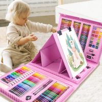 ดินสอสีดินสอสีน้ำชุดภาพเขียนศิลปะของเด็ก42/86/208ชิ้นสีปากกาน้ำเครื่องมือวาดภาพ J08ดินสอสีของเล่นของขวัญสำหรับเด็กอุปกรณ์ศิลปะ