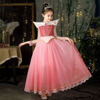 Aurora Princess Girls Dress Sleeping Beauty Dress Up Christmas Cosplay Gown Girls Children Luxury Aurora Halloween Costume  by Hs2023