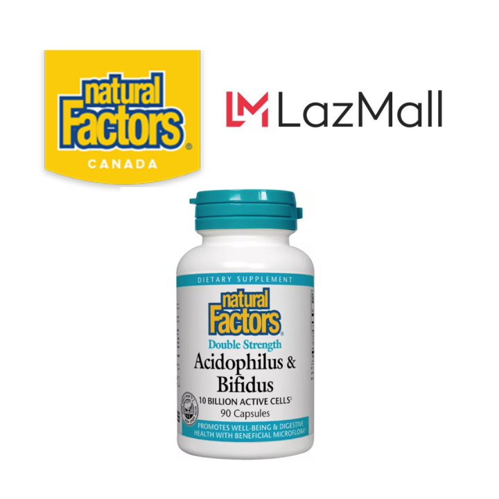 Natural Factors Acidophilus & Bifidus, Double Strength, 10 Billion
