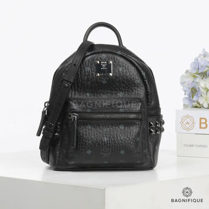 MCM XMINI BACKPACK BLACK 1 STRAP Lazada.co.th
