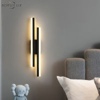 Simple Left Right Style Black Gold New Modern LED Wall Lamps Study Living Room Bedroom Bedside Aisle Loft Lights Indoor Lighting