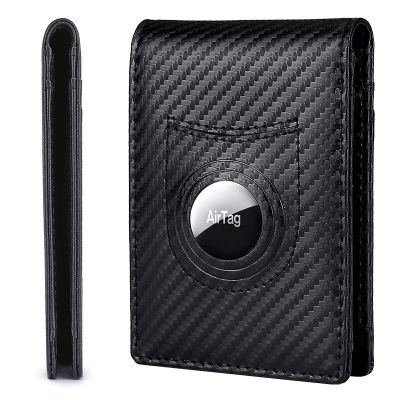 Leather Men Carbon Fiber Card Holder Wallet Rfid For Apple Airtag Wallet Luxury ID Card Holder Fashion Business Designer Purse Card Holders