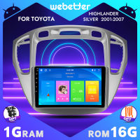 WeBetter TopNavi เครื่องเล่นสำหรับโตโยต้าเสียงสเตอริโอวิดีโอวิทยุติดรถยนต์แอนดรอยด์9นิ้ว Gen1หน้าจอสัมผัส2001-2007พร้อมบลูทูธ WiFi SWC MirrorLink หน้าจอแยกระบบนำทาง GPS