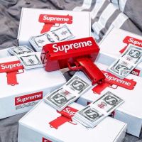 kidtuk ปืนยิงแบงค์ Supreme งานคุณภาพ จากโรงงาน ปืนยิงเงิน ใช้ถ่าน ของเล่นปืนยิงธนบัตร ปืนสายเปย์ ปืนยิงแบงค์ พร้อมธนบัตร