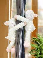 [HOT NEW] 2Pcs Little Lamb Curtain Tieback Holder Strap Tie Backs Children Room Decoration Accessories Holdback Curtain Strap Hook