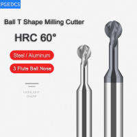 Ball T-Shaped Arch Milling Cutter Lollipop End Mill Ball T Slot Endmill Solid Carbide Cnc Cutter R0.75-R6สำหรับเหล็กอลูมิเนียม3D