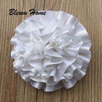 ☸♨ Bleum Home 2pcs Russian students present Boutique white flower elastic rubber bands Bows Girls hair scrunchy Children