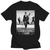 ราคาถูกบุรุษเสื้อผ้าผู้ชาย WomenTShirt Indochine Central Tour Clic เสื้อยืด Bl สีดำ (1)S-5XL