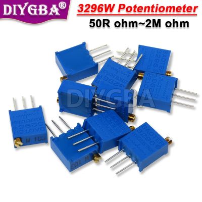 3296W 1K 2K 5K 10K 20K 50K 100K 200K 500K 1M Multiturn Trimmer Potentiometer High Precision Variable Resistor 50 100 200 500 Ohm
