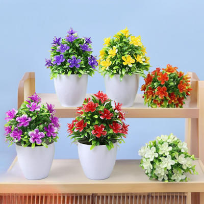 Decorative Flower Wreaths Hotel Table Decoration Artificial Potted Plants Simulation Bonsai Tree Fake Flowers For Home Decor