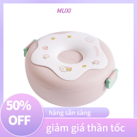 ?【HOT SALE】MUXI กล่องอาหารกลางวันสำหรับเด็กนักเรียนเด็กกล่องขนมการ์ตูนกล่องเบนโตะกันรั่วถุงอาหารกลางวันพร้อมช้อนส้อม3ช่องเข้าไมโครเวฟได้