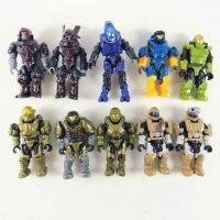 Lot of 10pcs Mega Construx HALO ODST Brutes Captain Minor Purple Elite Green Blue Spartan Mini Action Figure Building Toy