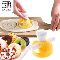 SHUBA อุปกรณ์เพื่ออบขนมปังของหวานแบบสร้างสรรค์เครื่องทำแป้งโดอุปกรณ์ตกแต่งแม่พิมพ์โดนัทสำหรับแม่พิมพ์โดนัทในครัว