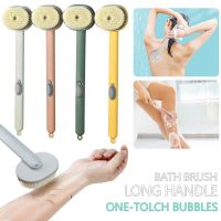 Long handle Bath Brush Soft Hair Exfoliating Cleaning Body Bath Rubbing Back Brush Massager Shower SPA Foam Bath Accessories