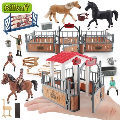 ZZOOI DIY Horse Race Model Horseman Farm Animal Figurines Action &amp; Toy Figures ABS Emulation Toys for Children Christmas Birthday Gift