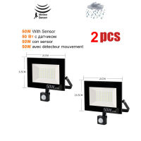 1-2pcs 220V 10-100W LED FloodLight Spotlight Exterior Street wall reflector LED lamp Night light PIR Motion Sensor Auto ONOff W