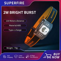 SUPERFIRE HL75-X ไฟหน้าพลังงานสูง Led ชาร์จหัวไฟฉายตั้งแคมป์ตกปลาระยะยาวกับ Usb-C ชาร์จไฟหน้า