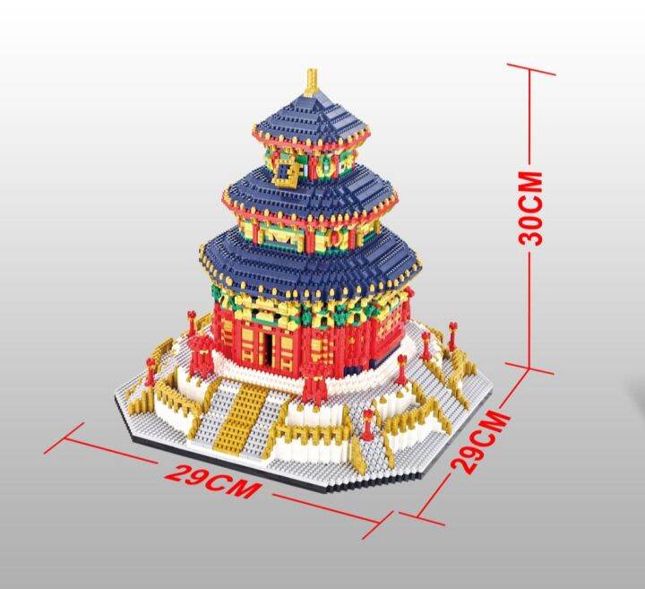 ตัวต่อ-yz-diamond-66525-ตั้งโชว์สวยงาม-the-temple-of-heaven-จำนวนตัวต่อ-7880-ชิ้น