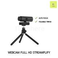 Full HD 60FPS Webcam กล้อง สีดำ STREAMPLIFY สตรีมมิ่ง กล้องสตรีม streamingcam camera Black