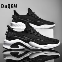 Fashion Mens Sneakers Breathable Mesh Knitted Vamp Lightning Stretch Cushioning Autumn Male Sport Running Casual Shoes 2022 New