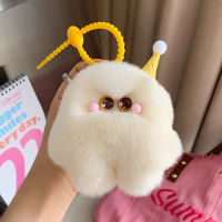 น่ารักมือเดิมทำนากกระต่ายขนสัตว์จี้ Plush รถ Keyfob ตุ๊กตาตุ๊กตากระเป๋านักเรียนแขวนของขวัญ