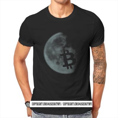 Cryptocurrency Crypto Miner Bitcoin To The Pixel Moon T Shirt Harajuku Top Quality Tshirt Big Size O Neck