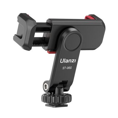 Ulanzi ST-06S Vertical Phone Mount Holder Tripod With Cold Shoe For Mic Light Phone Clip For iPhone 12 Vlog Holder Smartphone