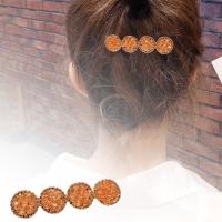 Retro Crystal Hairpin Rhinestone Alloy One-word Clip Headdress Diamond Duckbill Clip Hair Accessories Women