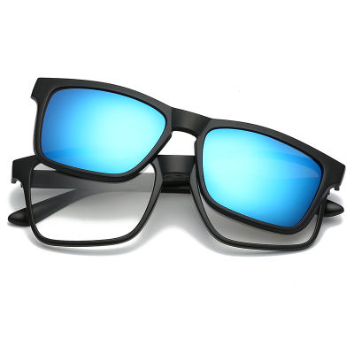 Fashion Polarized Magnetic Clip on Sunglasses Magnet Eyewear Frame Myopia Glasse