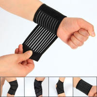 1PC 40 ซม.ผ้าพันแผลยืดหยุ่นสายรัดข้อมือผ้าไม่ทอ Self-adhesive Wrist Support กีฬายิมฟิตเนสป้องกันข้อมือกีฬาความปลอดภัย-barmeewearzh