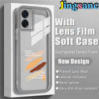 Jingsanc เคสนิ่มสำหรับ Realme Narzo 50 5G GT Neo 5G GT Neo 2T GT 5G ฝาหลังกราฟฟิตีสีสันสดใสพร้อม F001-3เคสสีดำฟิล์มเลนส์ป้องกันการตก