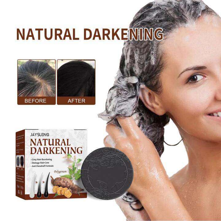 JAYSUING Polygonum Multiflorum White Hair To Black Hair Soap For Hair