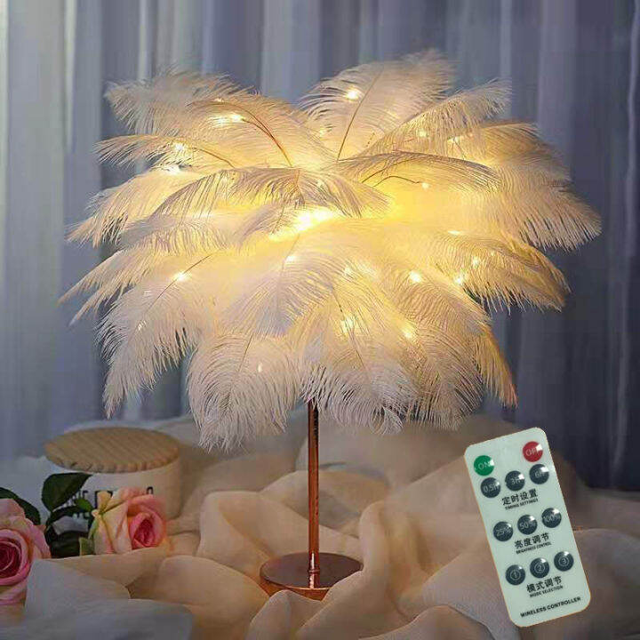 creative-feather-table-lamp-with-remote-control-usbaa-battery-power-desk-lamp-tree-feather-lampshade-night-light-for-birthday