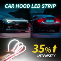 [ANYA Auto Parts] ไดนามิก LED รถ Hood Light Strip Auto Engine Hood Guide ไฟตกแต่ง Ambient Lamp 12V Modified Car Daytime Running Light