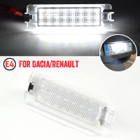 12V LED จำนวนโคมไฟสำหรับ Dacia Logan I 2004-2012 Sandero I 2008-2012สีขาวป้ายทะเบียน Light Assembly