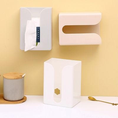 【CW】 Wall Mounted Adhesive Tissue Toilet Paper Dispenser Storage