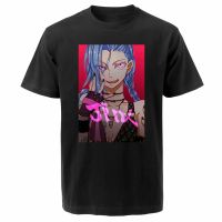 Arcane Tshirts League Of Legends Anime Game Lol Jinx Printed Men Black T Shirt Cotton Gildan