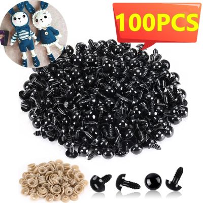 100/50PCS 5-20mm Black Plastic Safety Eyes For Toys Amigurumi Diy Kit Crafts TeddyBear Toy Eye For Doll Decoration Accessories