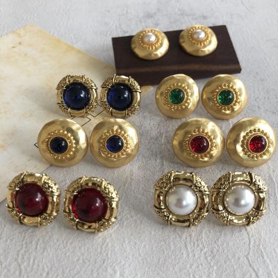 【YP】 Round Small Stud Earrings Exquisite Ear Jewelry Imitation Pearls Pierciering Accessories