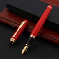 High quality jinhao 750 Fountain Pen chinese red golden elegante fude calligraphy pen Business Office school supplies Writing  Pens