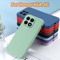 X6 HonorX6A X6a เคสสำหรับ Honor ซิลิโคนเหลวหลากสี4G 2023ตรงขอบทีพียูอ่อนและยืดหยุ่นกันชนฝาหลังเรียบง่ายกันกระแทก