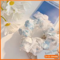 【Ready Stock】 ✴ C18 COCOJEWELRY Women Flower Scrunchies Hair Tie Mesh Elastic Hair Rope Korean Sweet Hair Accessories Headwear
