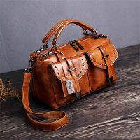 2021 Luxury Designer Vintage Leather Handbag Crossbody Bags For Women Fashion Shoulder Retro Ladies Сумка Женская